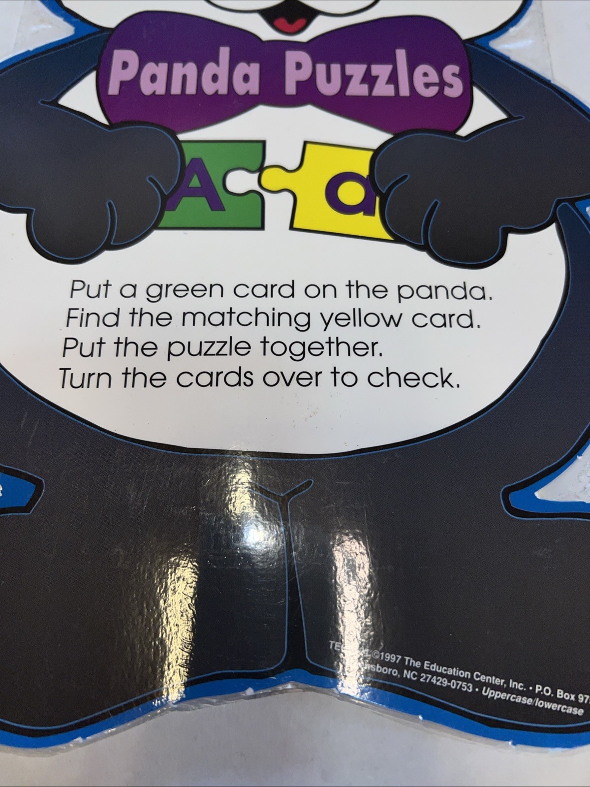 Panda Puzzles Grades K-1 Alphabet Matching Game