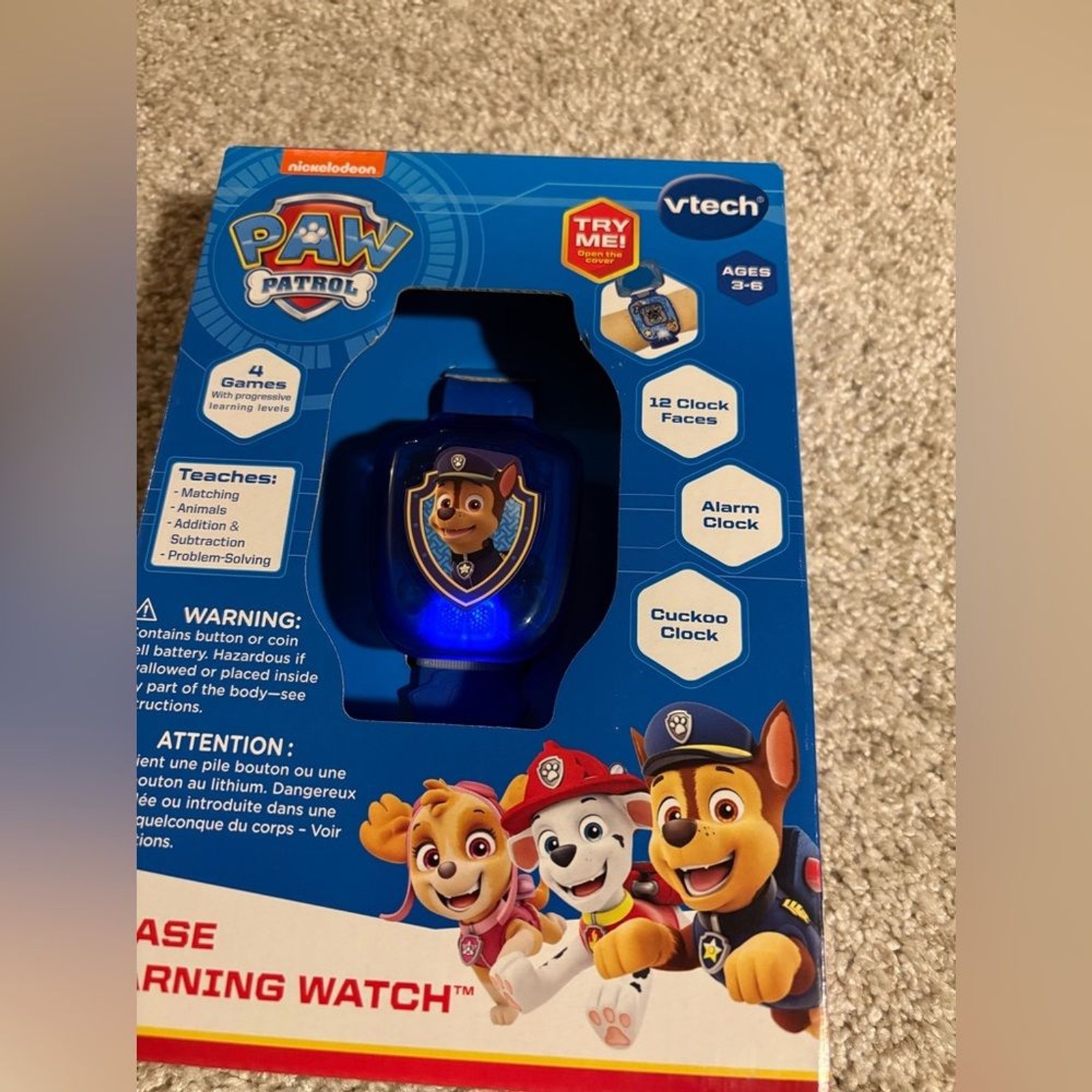 New VTech PAW Patrol Chase Learning Watch Toddler Watch