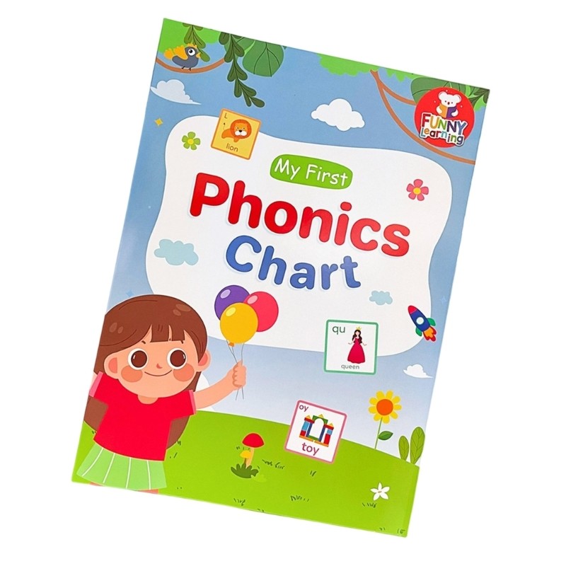 Preschooler English Words Building Learning Chart For Kid Students 28.7x21cm