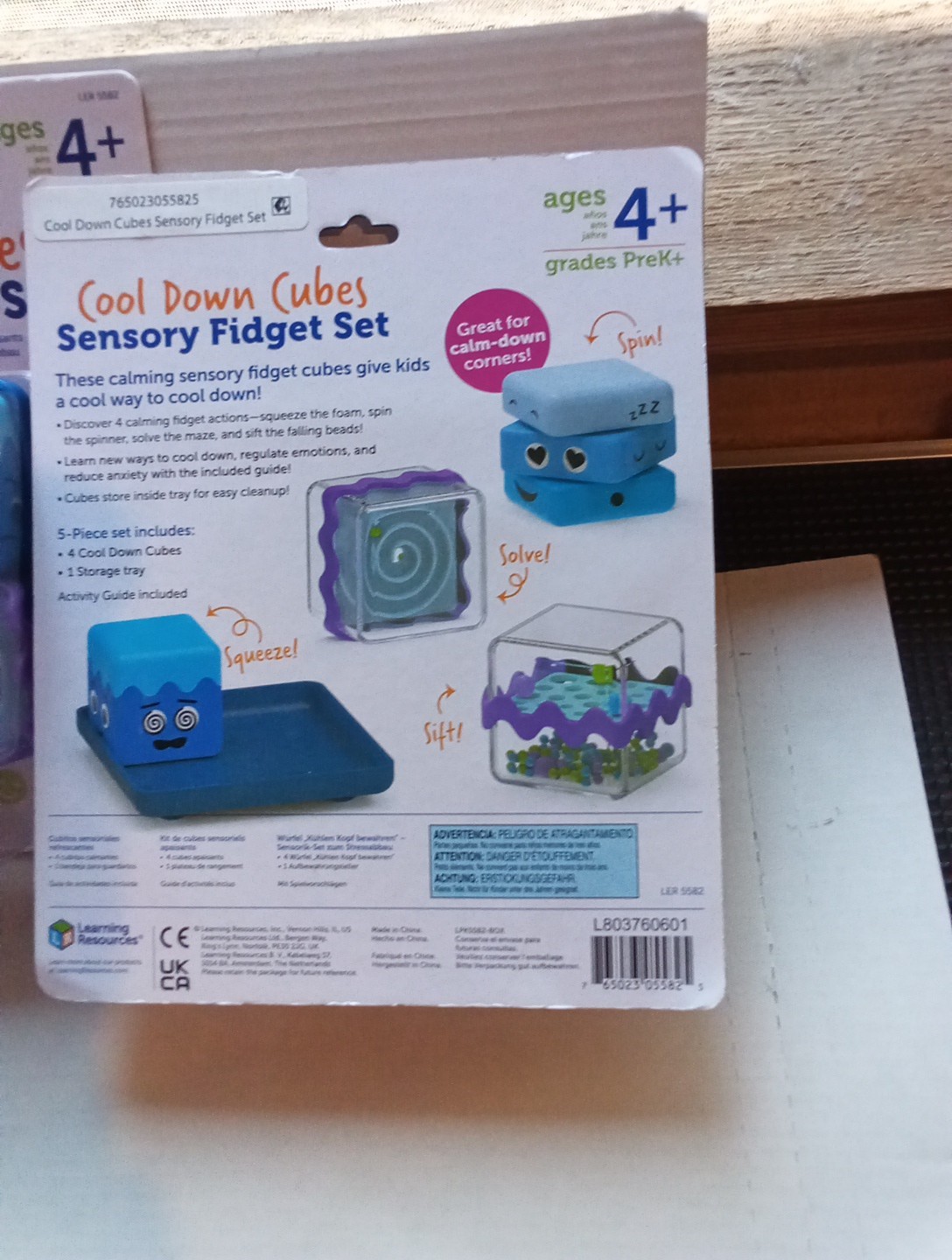 2 X Learning Resources Cool Down Cubes Sensory Fidget Set, Fidgets for Kids New