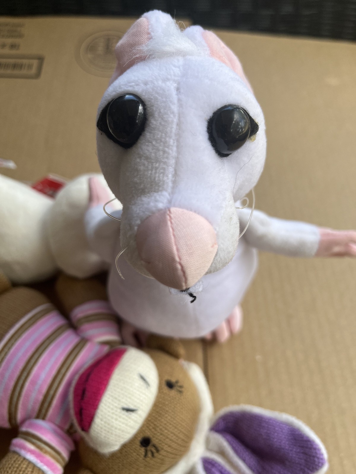 Dreamy Eyed White Seal 7″ Rat 10″ Sock Monkey 12″ Plush Soft Toy Stuffed Animal