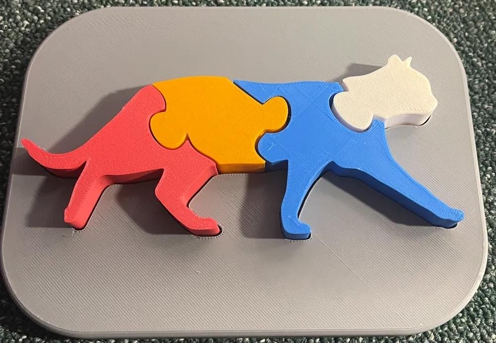 Cat Shape Puzzle for Kids – Motor Skills Development and Shape Orientation –