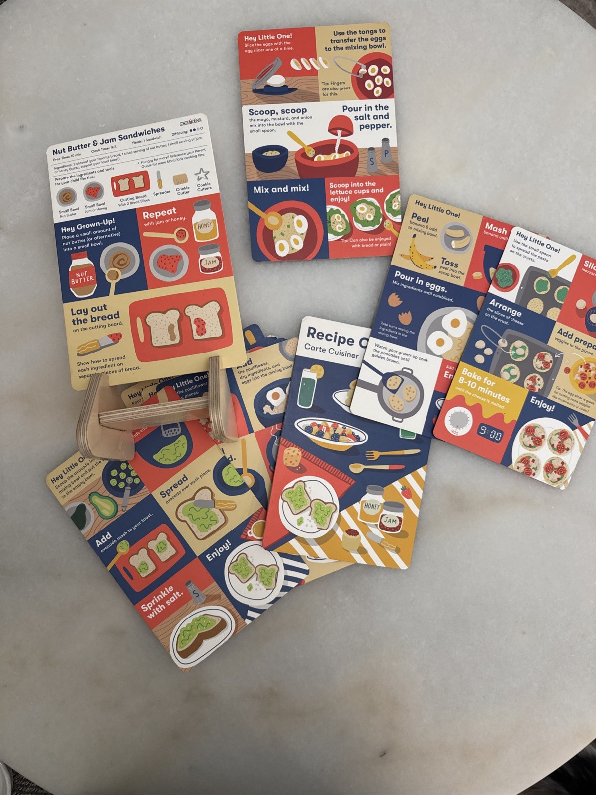 Monti Kids Recipe and Cooking Cards And Stand — Montessori Learning