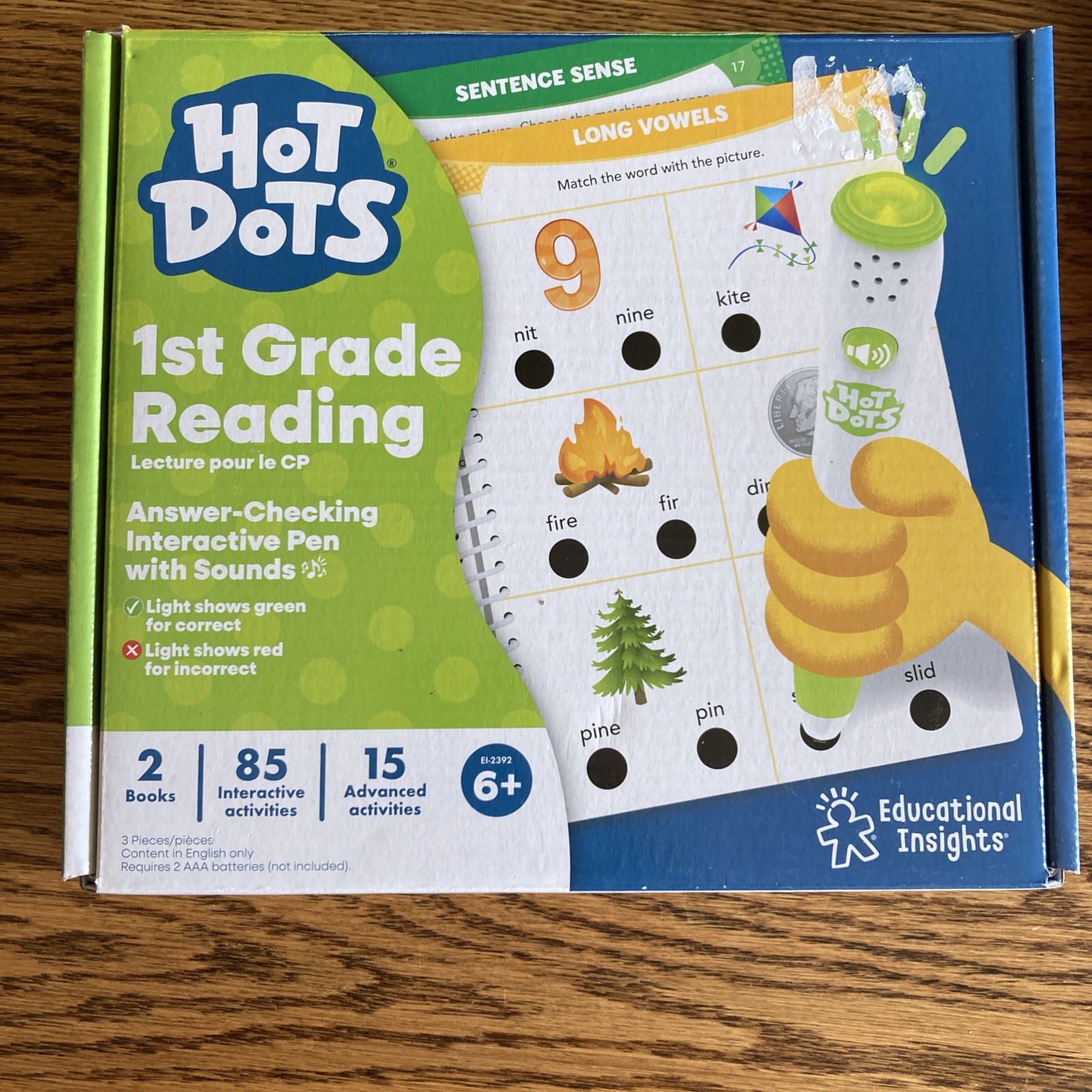 Hot Dots 1st Grade Reading And Math-age 6 School, Homeschool Lot Of 2