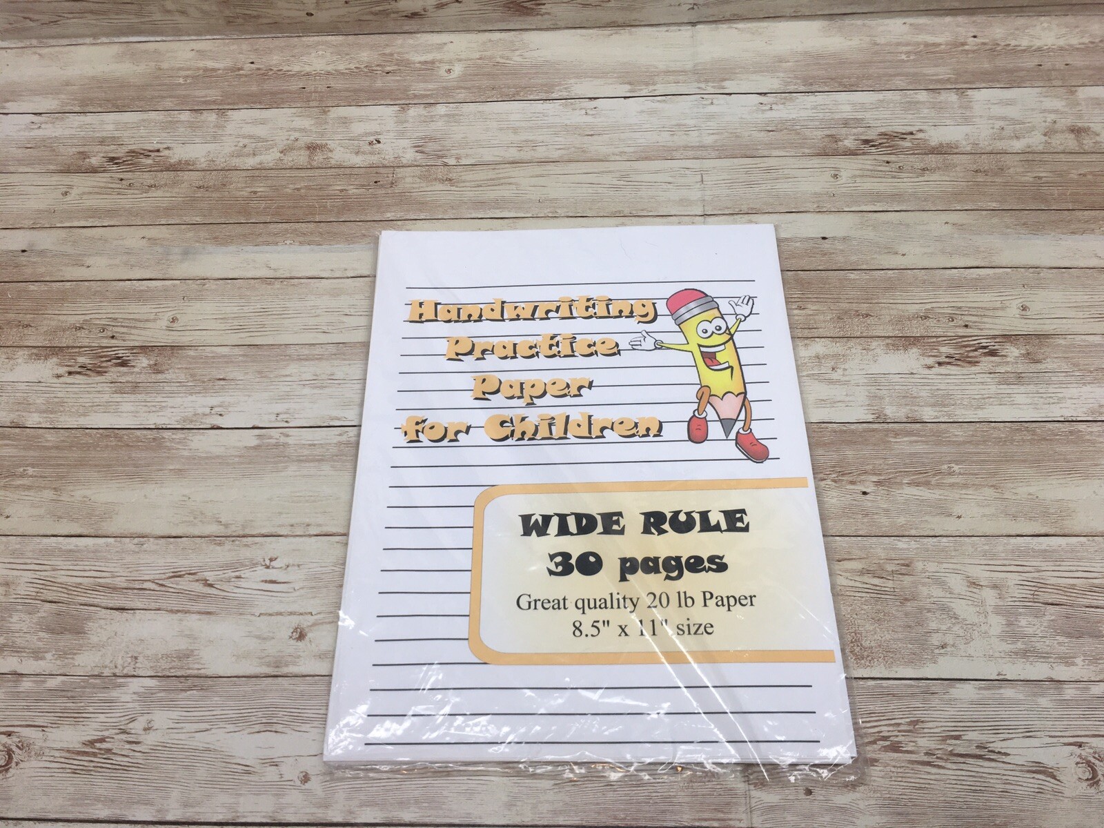 Wide Rule – Handwriting Practice Paper For Children – 30 Sheets