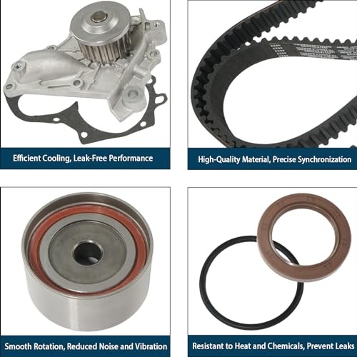Engine Timing Belt Kit with Water Pump Compatible with 1987-2001 Toyota Camry,