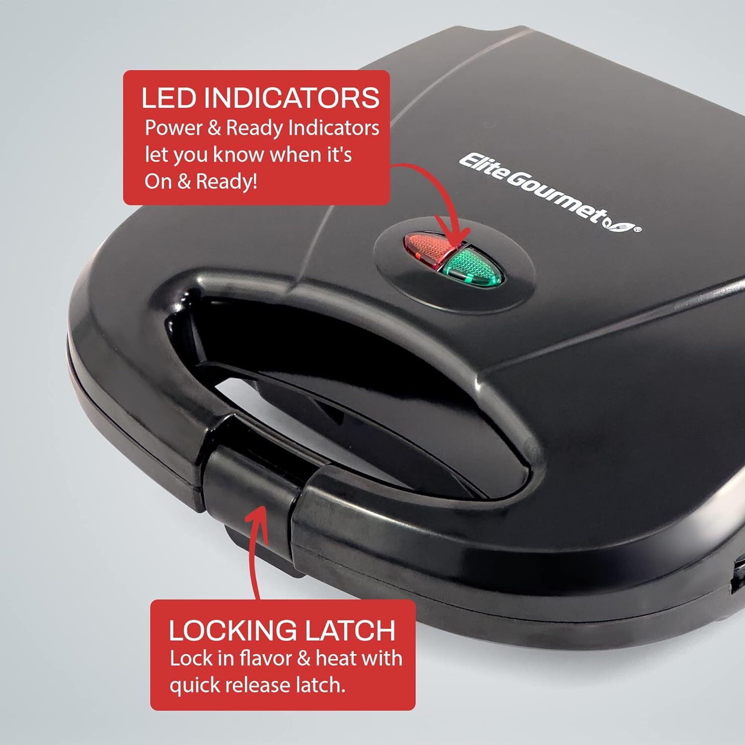Elite Gourmet EWM-2207# Electric Non-Stick Belgian Waffle Maker Iron, Breakfast,