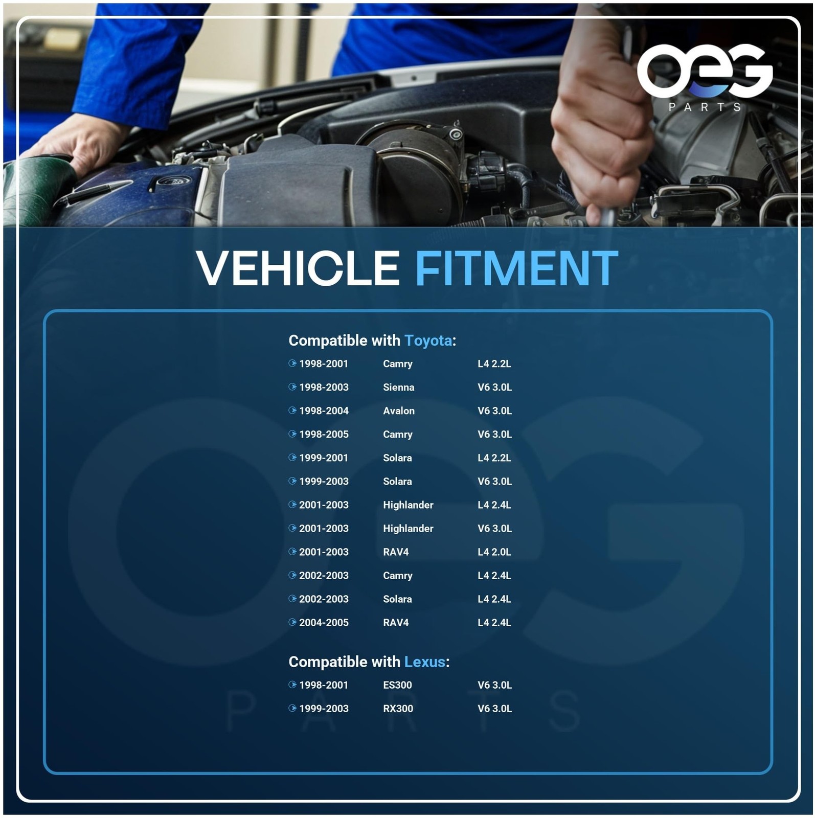 OEG Parts New Starter Compatible with Toyota Avalon 3.0L 1998-2004, Camry 2.2…