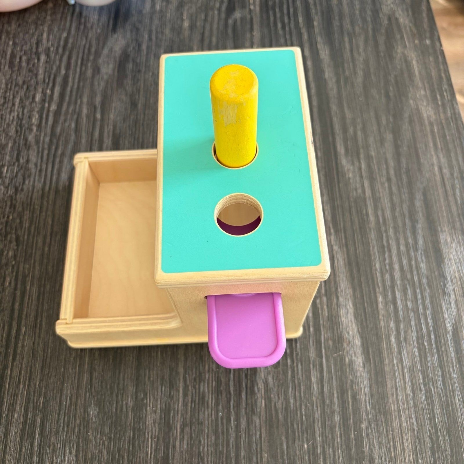 Lovevery Wooden Peg Drop, which is part of The Thinker Play Kit for 11-12 month