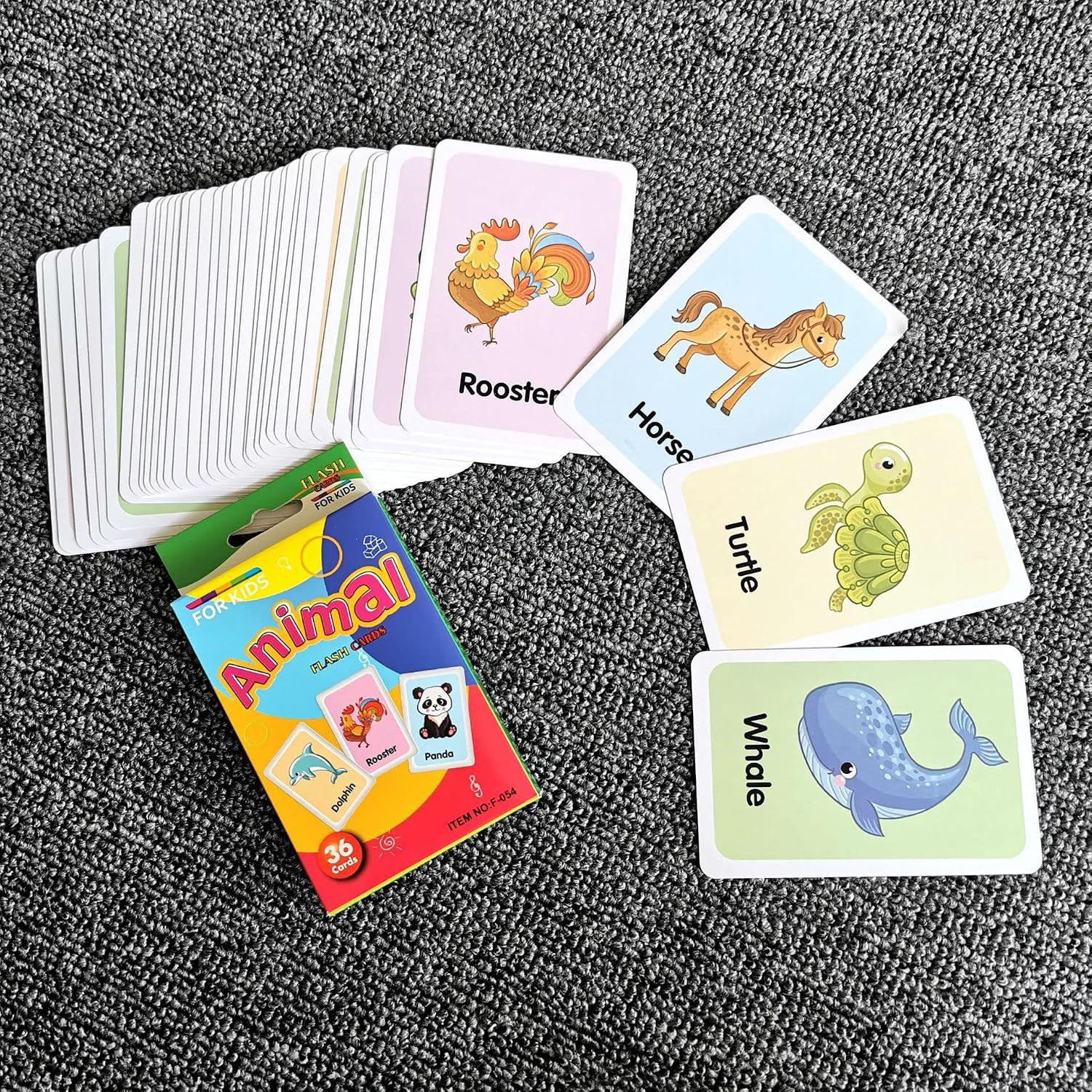 Flash Cards for Toddlers, Educational Learning Set of 144, Body Animal Food Frui