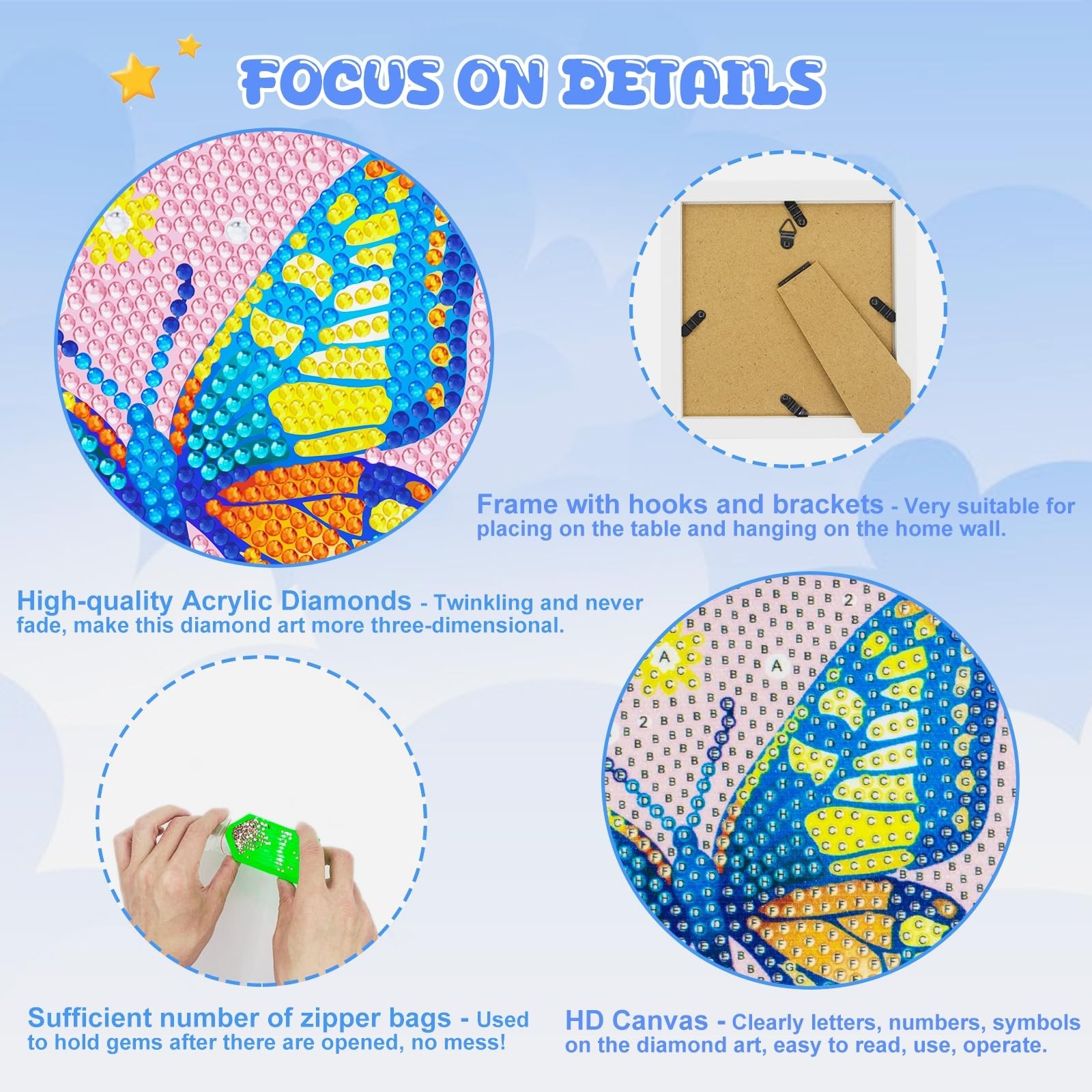 Diamond Art Kits for Kids – Crafts for Girls 8-12 – Diamond Art Painting with…