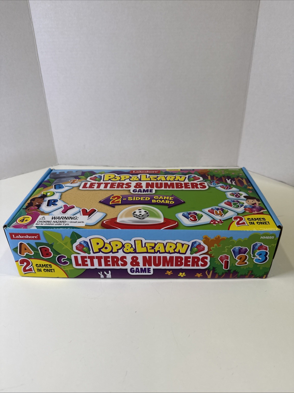 Lakeshore Learning Pop & Learn Letters & Numbers Board Game MISSING 2 Gems