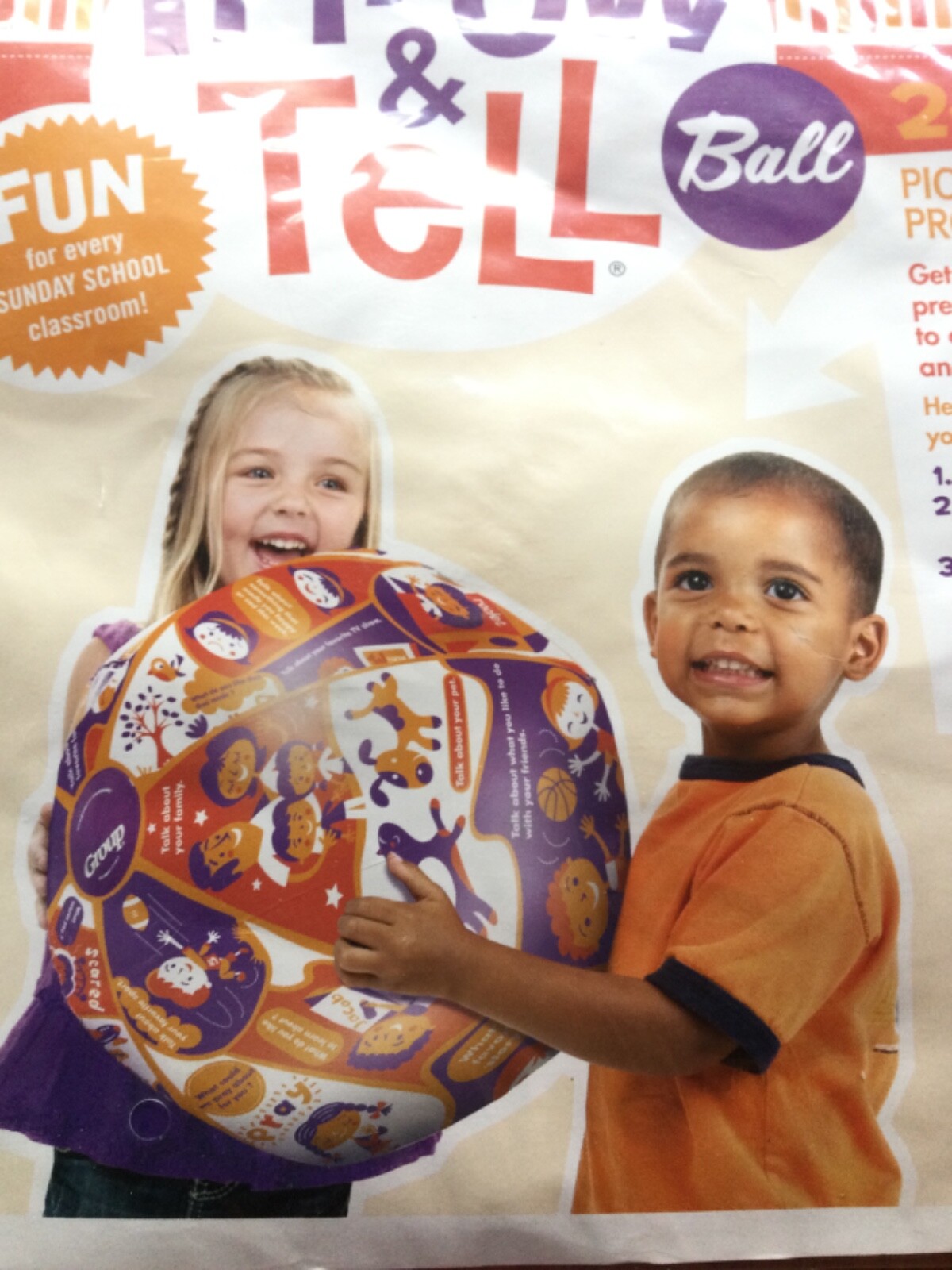 Preschool Throw And Tell Ball Picture Prompts Sunday School Inflatable Ball New