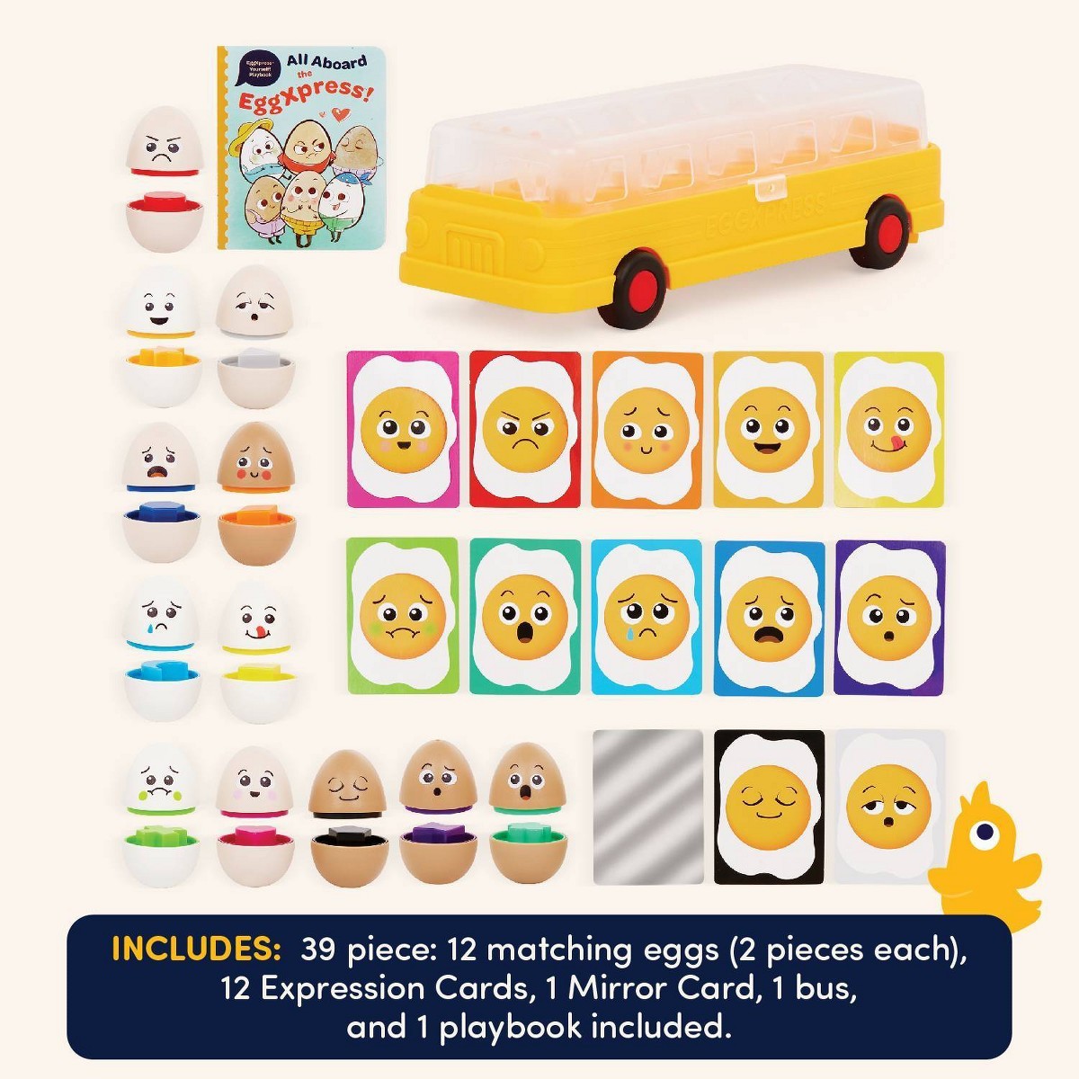 Battat Education EggXpress Yourself! Match & Learn Eggs: Shapes &