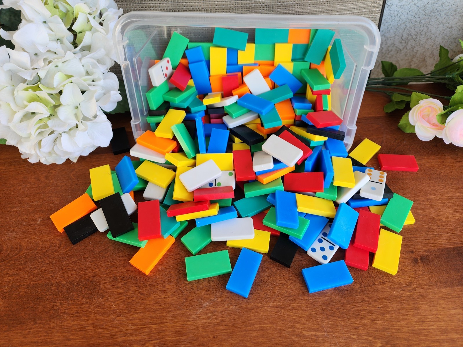 Math Manipulatives Plastic Dominos Stacking Tower Building