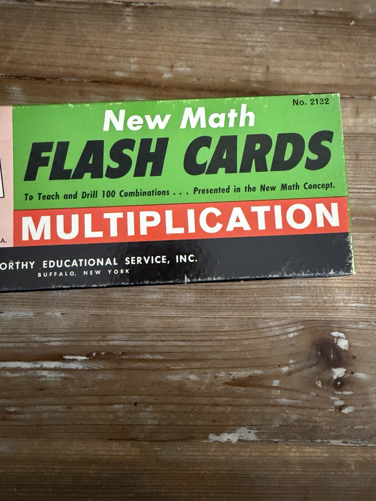 Vtg 1964 Kenworthy Educational Math Multiplication Teaching Flash Cards No 2132