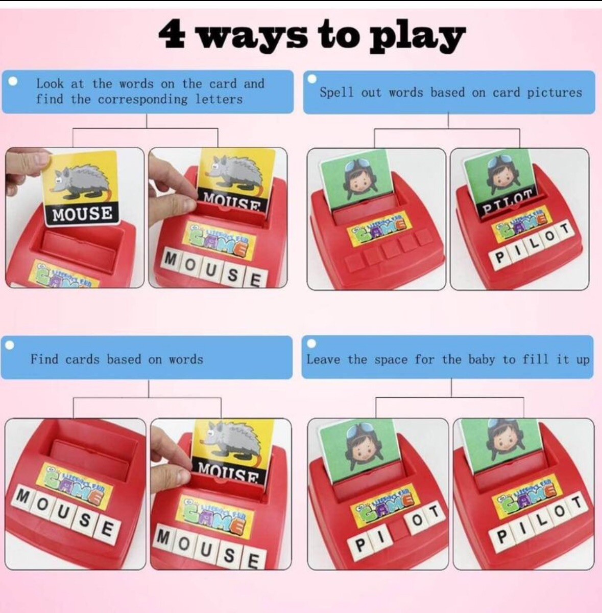 Learning Games for Kids Ages 3-8, Matching Letter Game for Kids Toys Ages 3-8 Ed