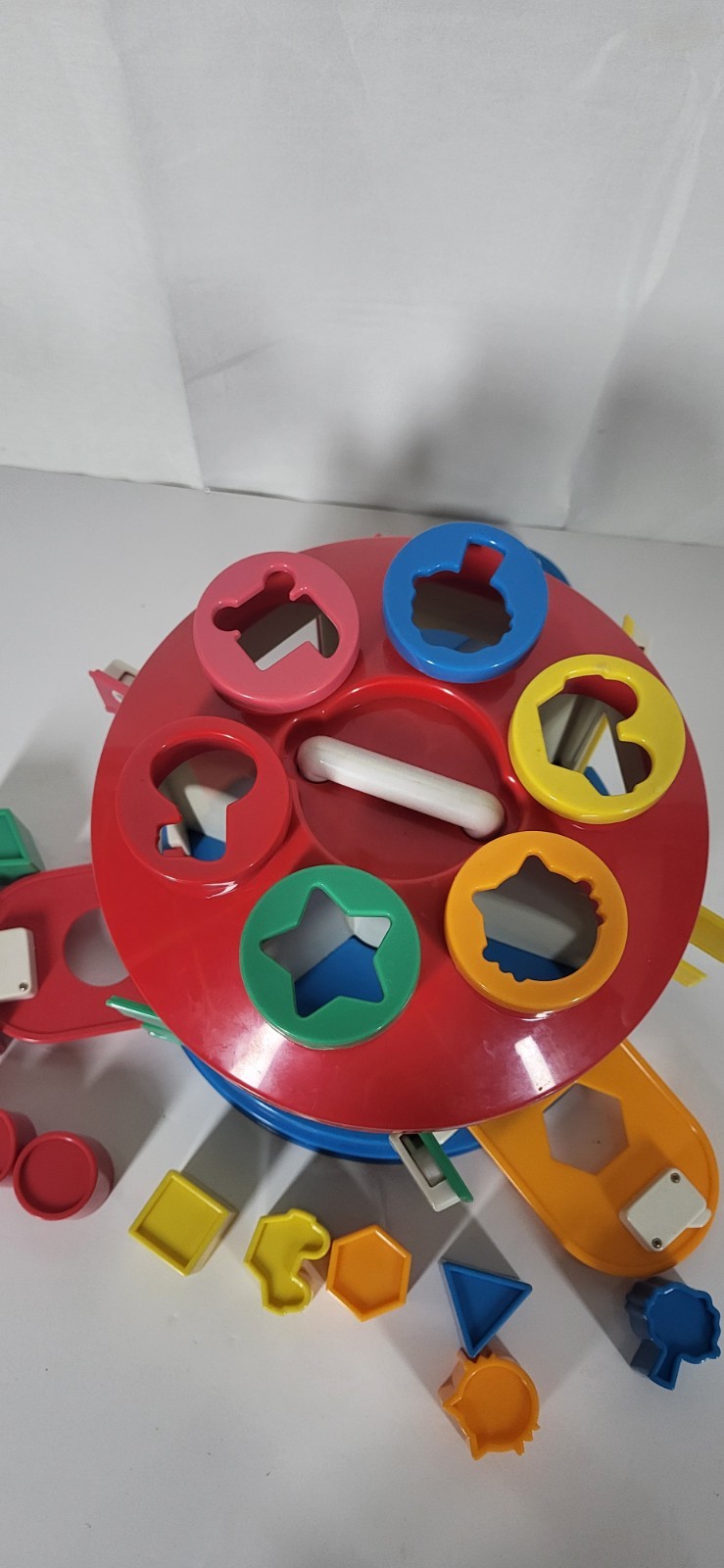 Battat Shape Sorter House Teaches Colors & Sorting Toy 6 Keys & 12 Blocks EUC