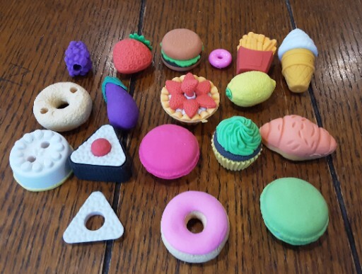 Assorted Food Fruit Pull Apart Erasers Mini Puzzle Eraser Toys for Fun Games