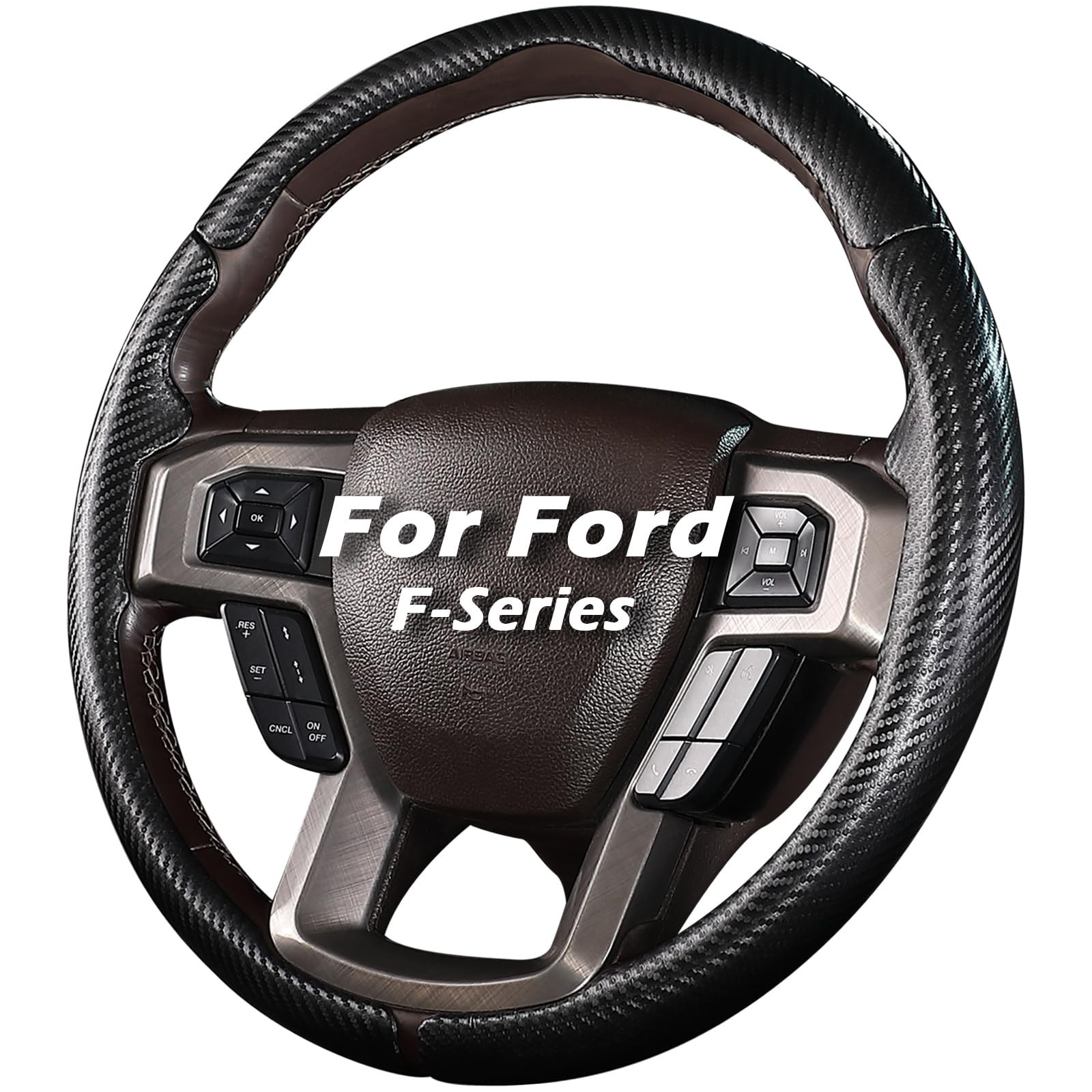 Steering Wheel Cover for Ford F150 2015-2020/F250 2017-2021/F350 2017-2021/F4…