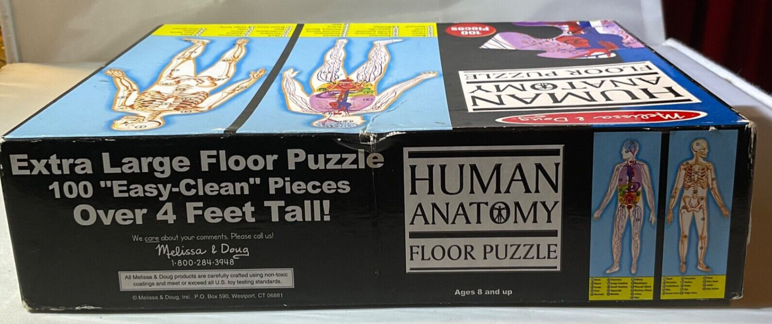 Vintage Melissa & Doug Human Anatomy Extra Large Double-Sided Floor Puzzle