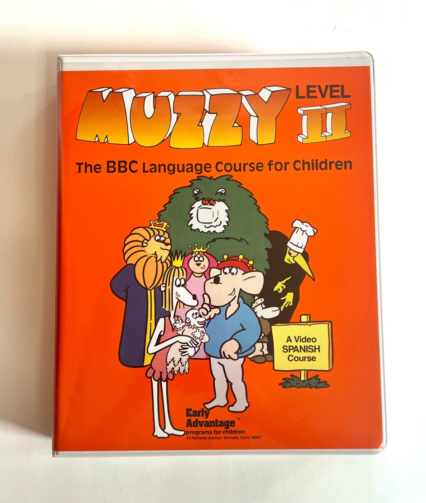 Vintage Muzzy Spanish Level II VHS & Cassette + Activity Book Tested WORKS 1990s