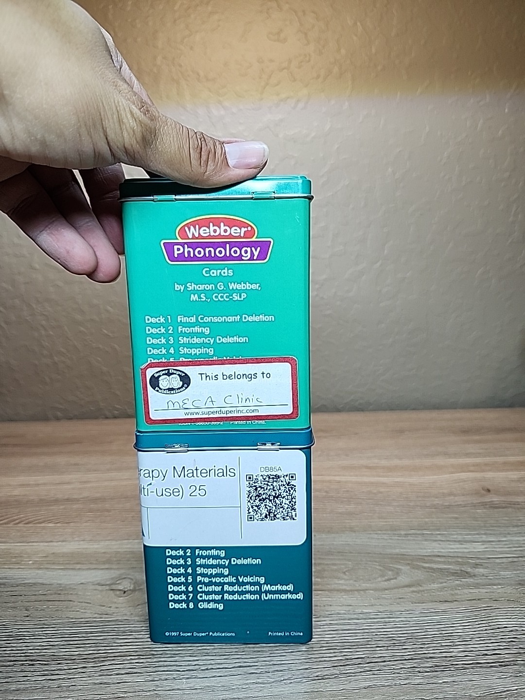 Webber Phonological Awareness Speech Voice Vocabulary 128 Cards Deck