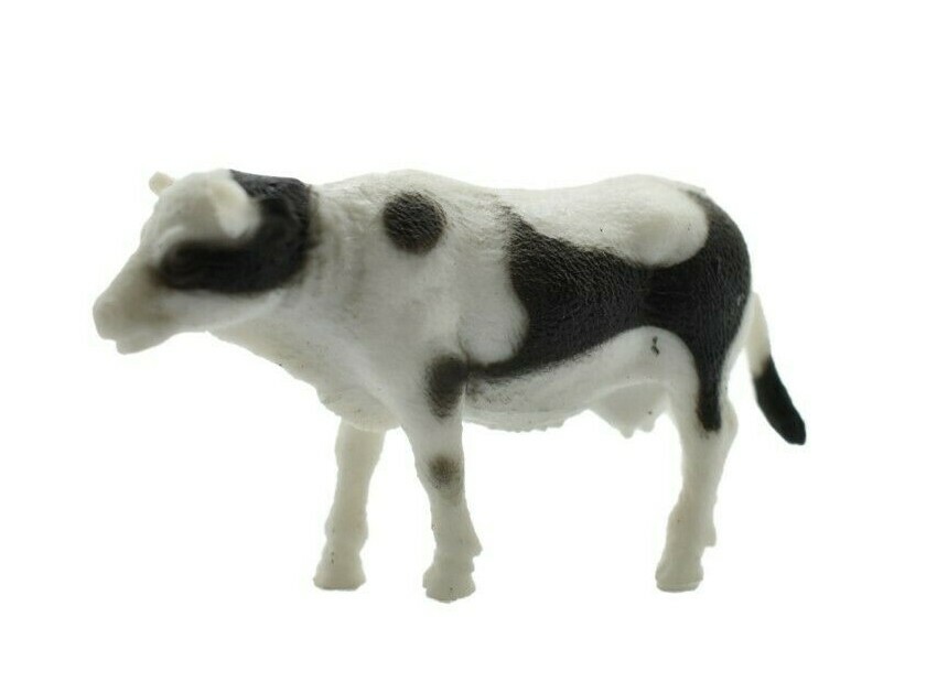 Cow, Dairy Realistic Small Toy Model Plastic Replica Farm Animal Kids 2.5″ F1845