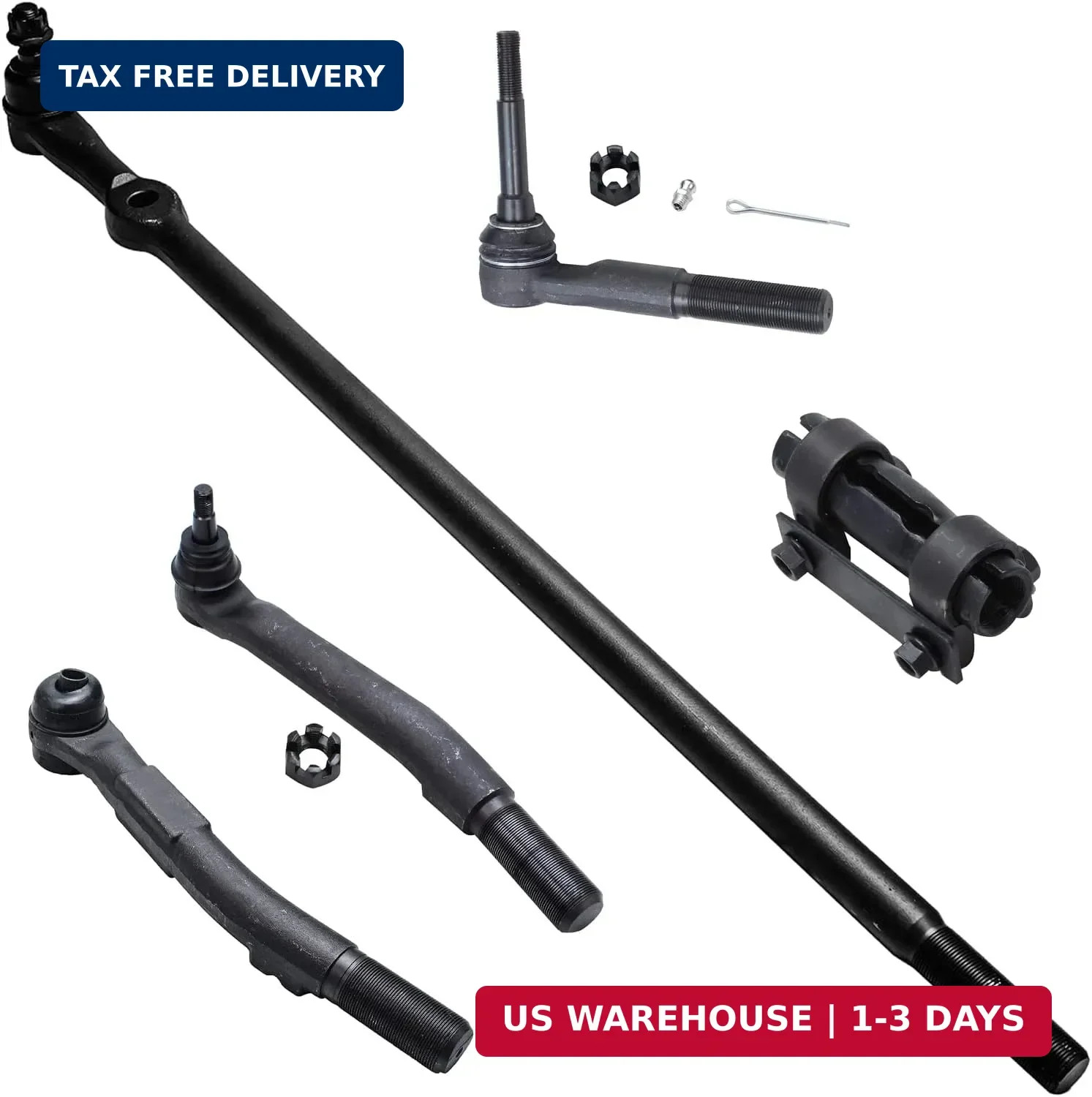 Detroit Axle – 4WD Front 5pc Tie Rods Kit for 2005-2016 Ford F-250 F-350 Super D