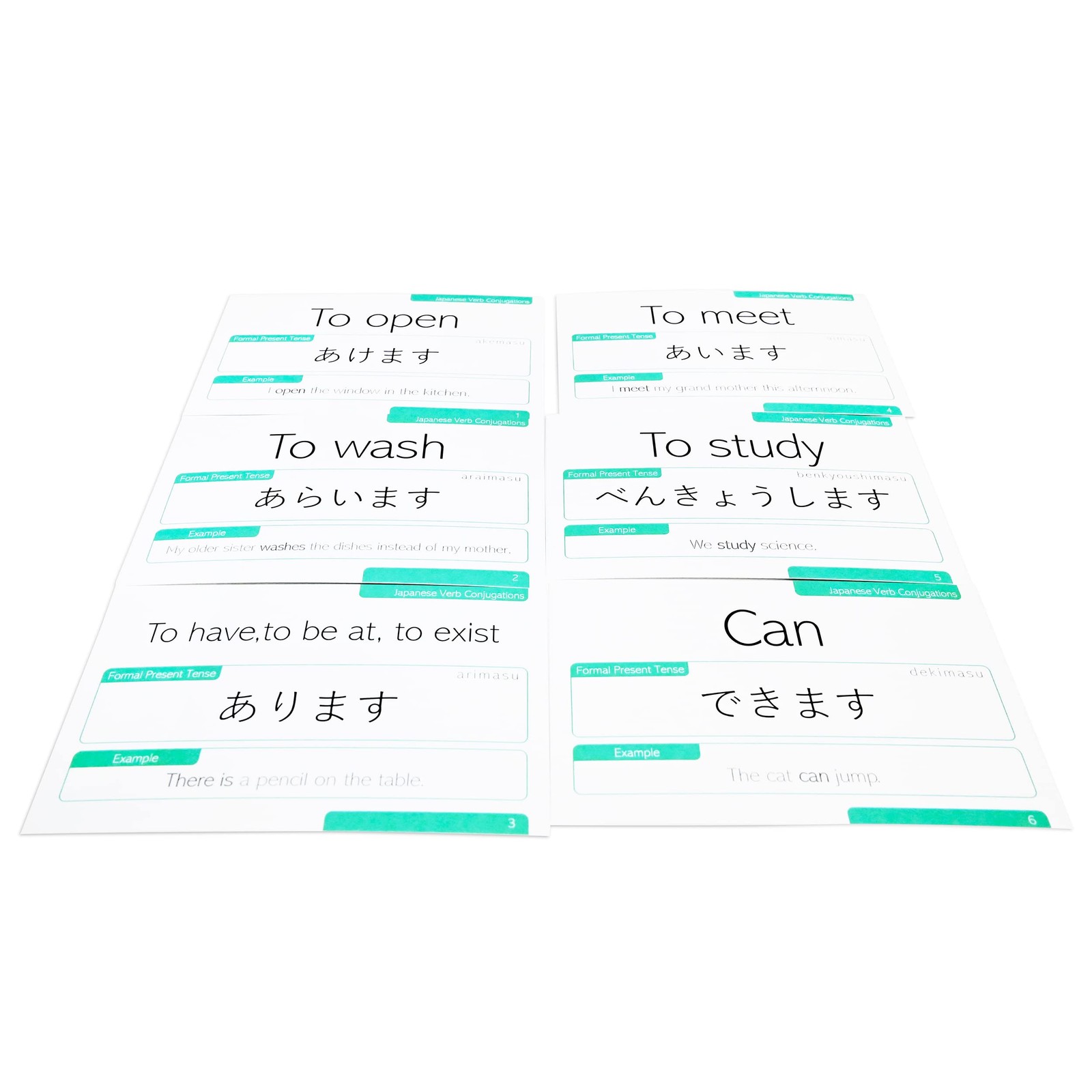 50 Most Common Japanese Verbs Flash Cards