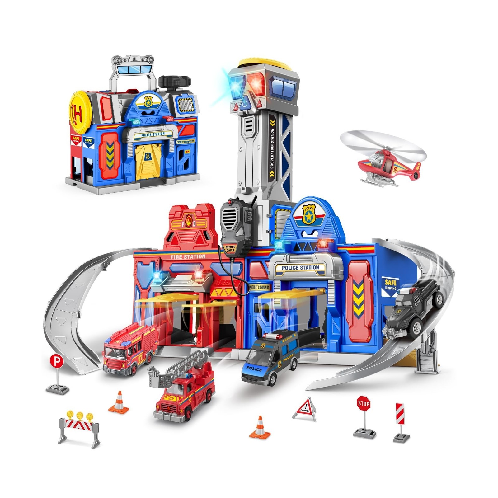 Ochido Boys Toys for 3 4 5 6 Years Old,Large City Action Playset Ki… Fast Ship