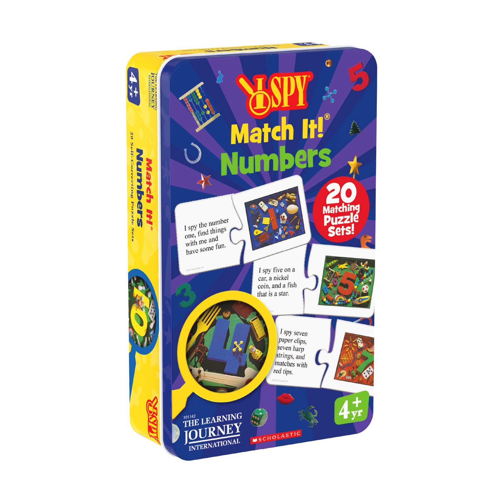 New – The Learning Journey I SPY Match It! Tin – Numbers – Ages 4+ | 1+ players