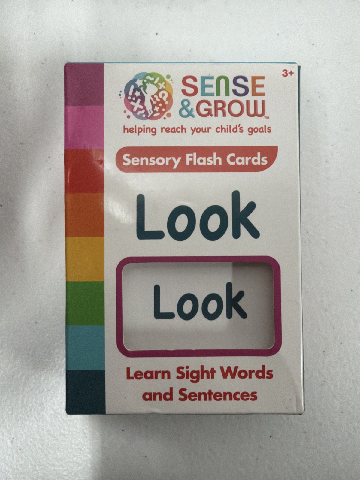 Sense & Grow Sensory Flash Cards Learn Sight Words And Sentences “LOOK”