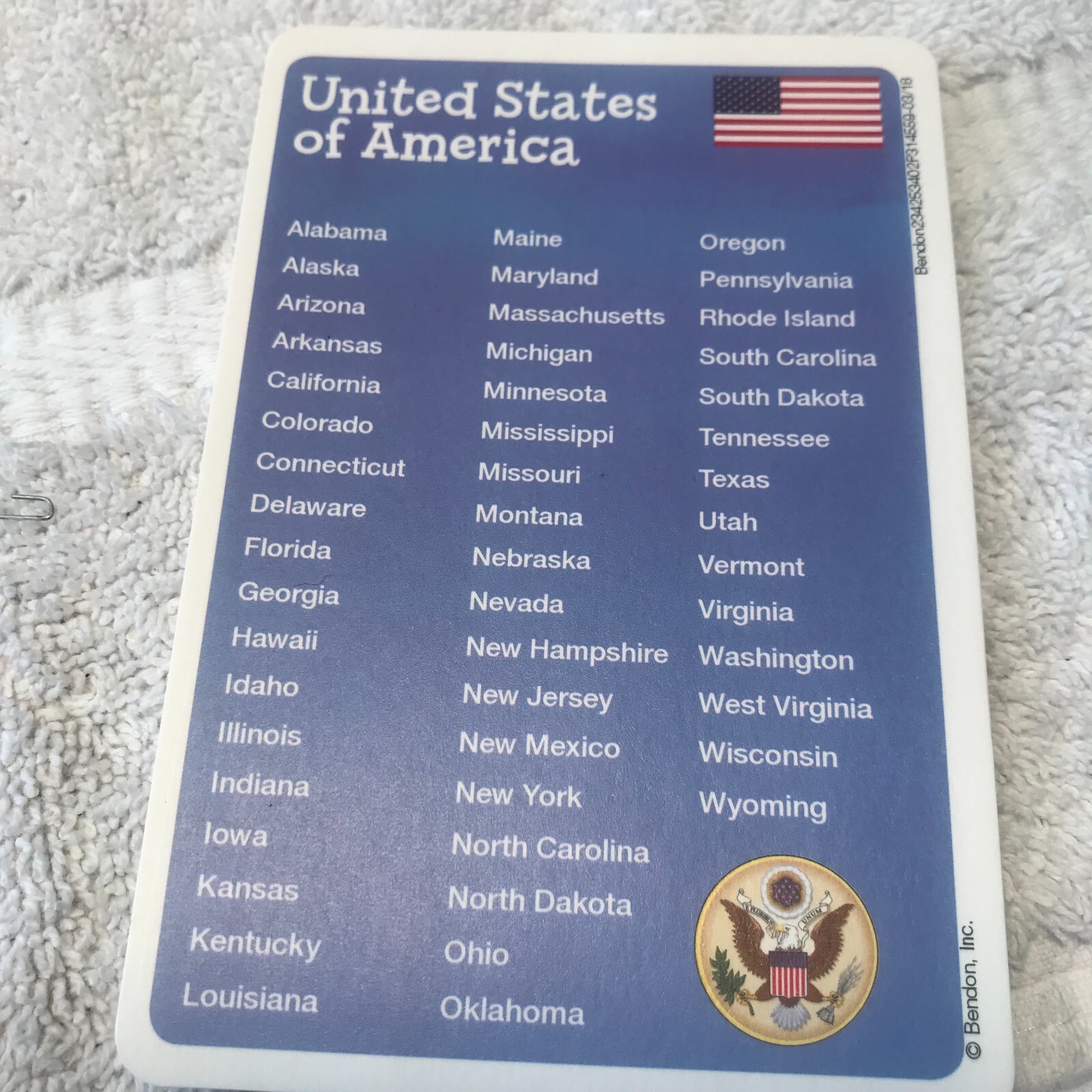 United States Land of the Free 36 Flash Cards – Age 5+ Bendon