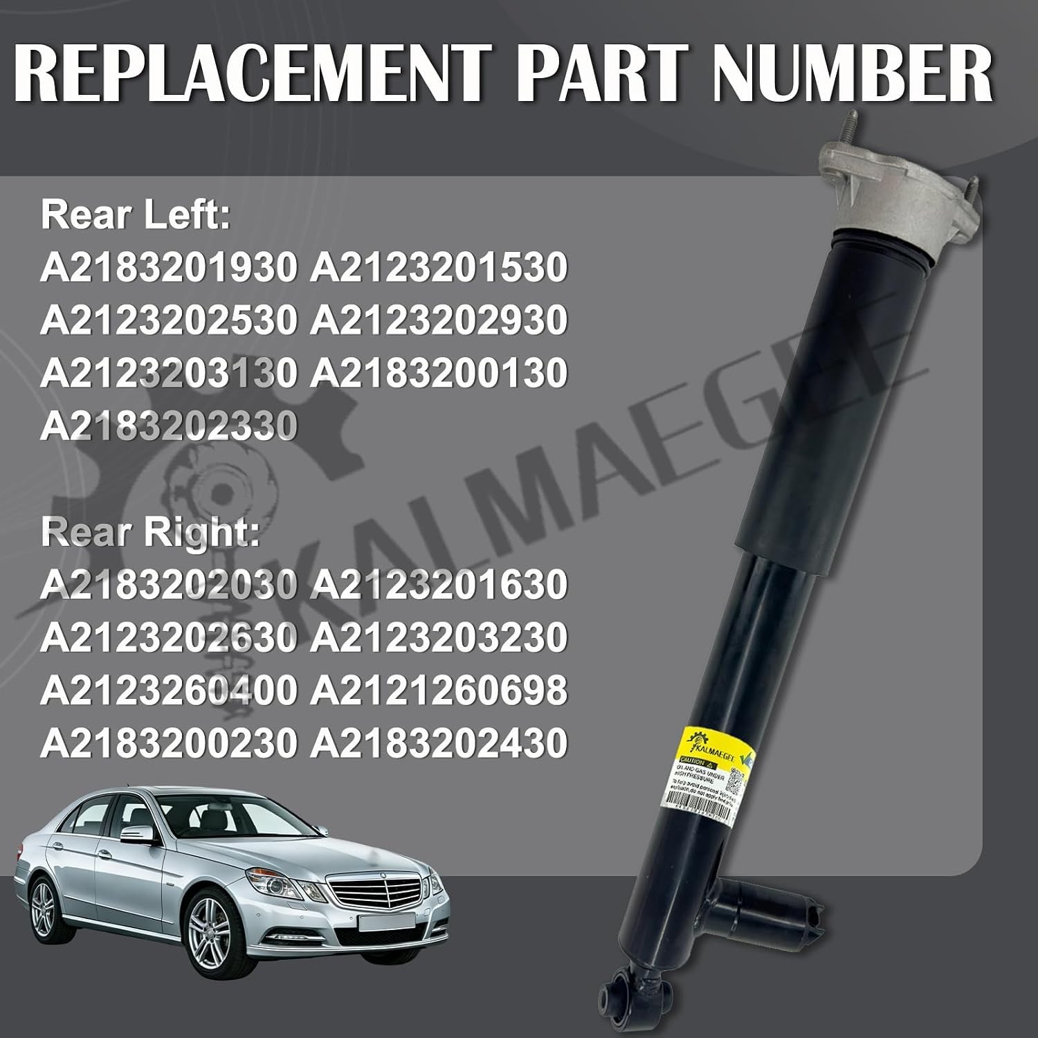 Rear Shock Absorber Assembly W/Sensor Compatible With Mercedes E-Class W212 X…