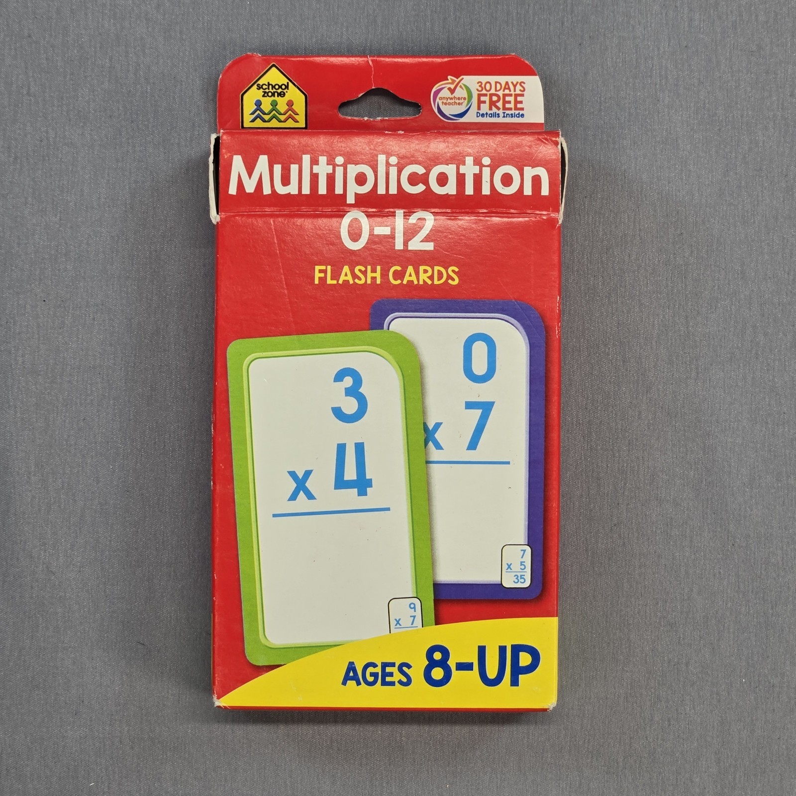 School Zone Division, Multiplication, Addition, Subtraction 0-12 Flash Cards