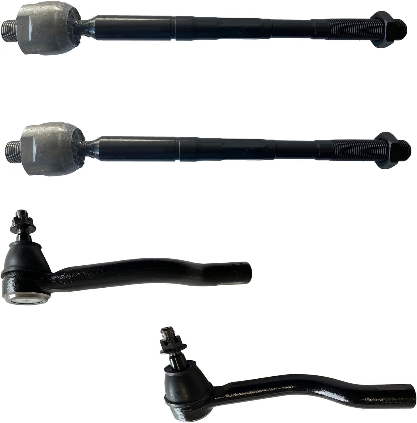 4pc Front Outer Inner Tie Rod End Kit ES801265 ES801266 EV801209 for Nissan