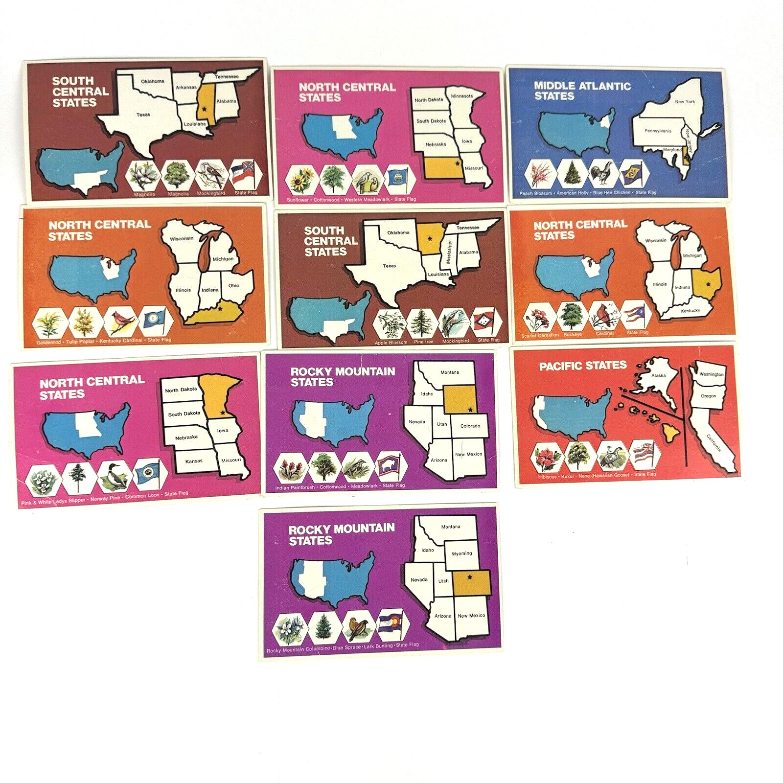 Educational Flash Cards Of The United States Vintage 1975 Box Set – by Edu Cards