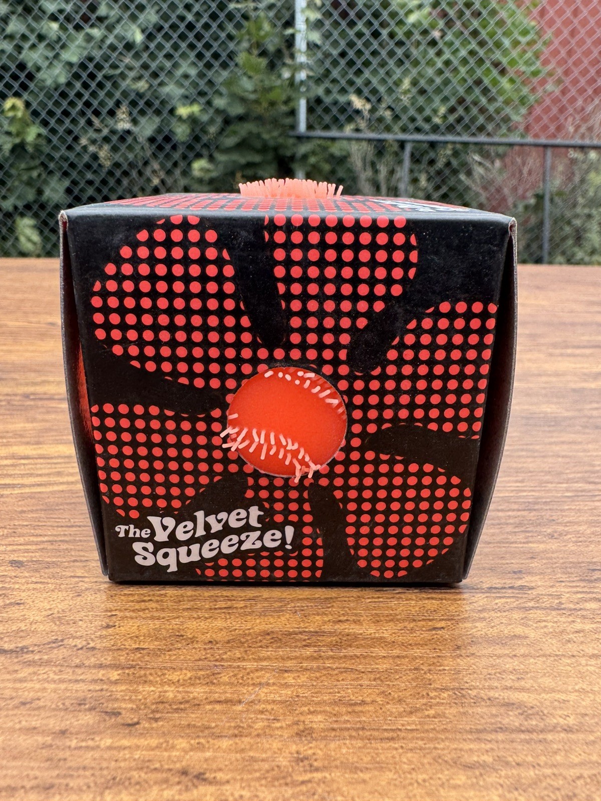 Schylling NeeDoh Fuzz Ball Flower Power Velvet Squeeze AUTHENTIC Orange Edition