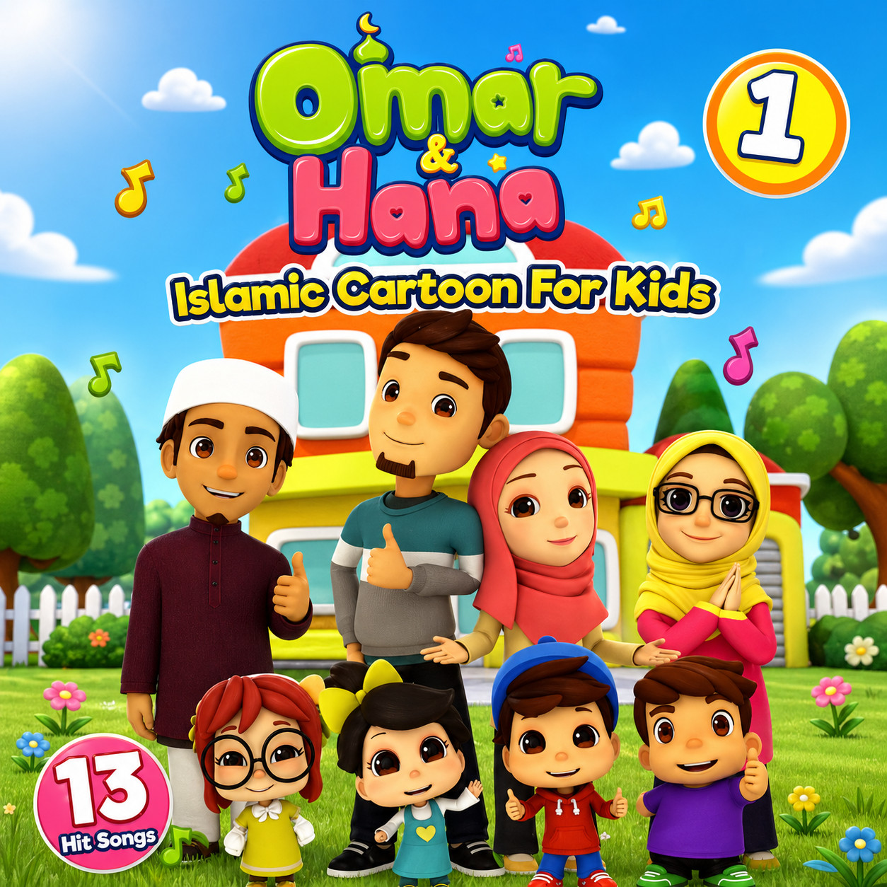 OMAR & HANA Islamic Cartoon For Kids Vol.1 ENGLISH DVD Song Video Music