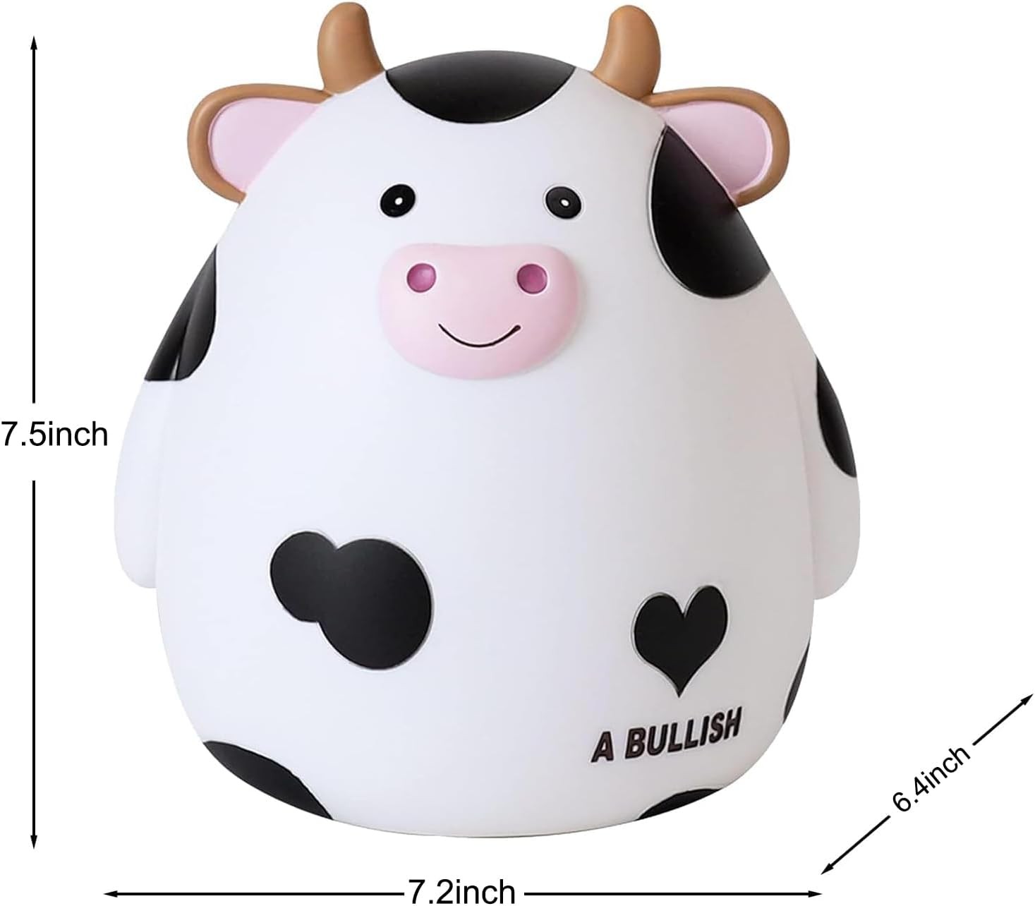 Cow Piggy Bank Unbreakable Coin Box for Kids, Cute Animal Money Bank