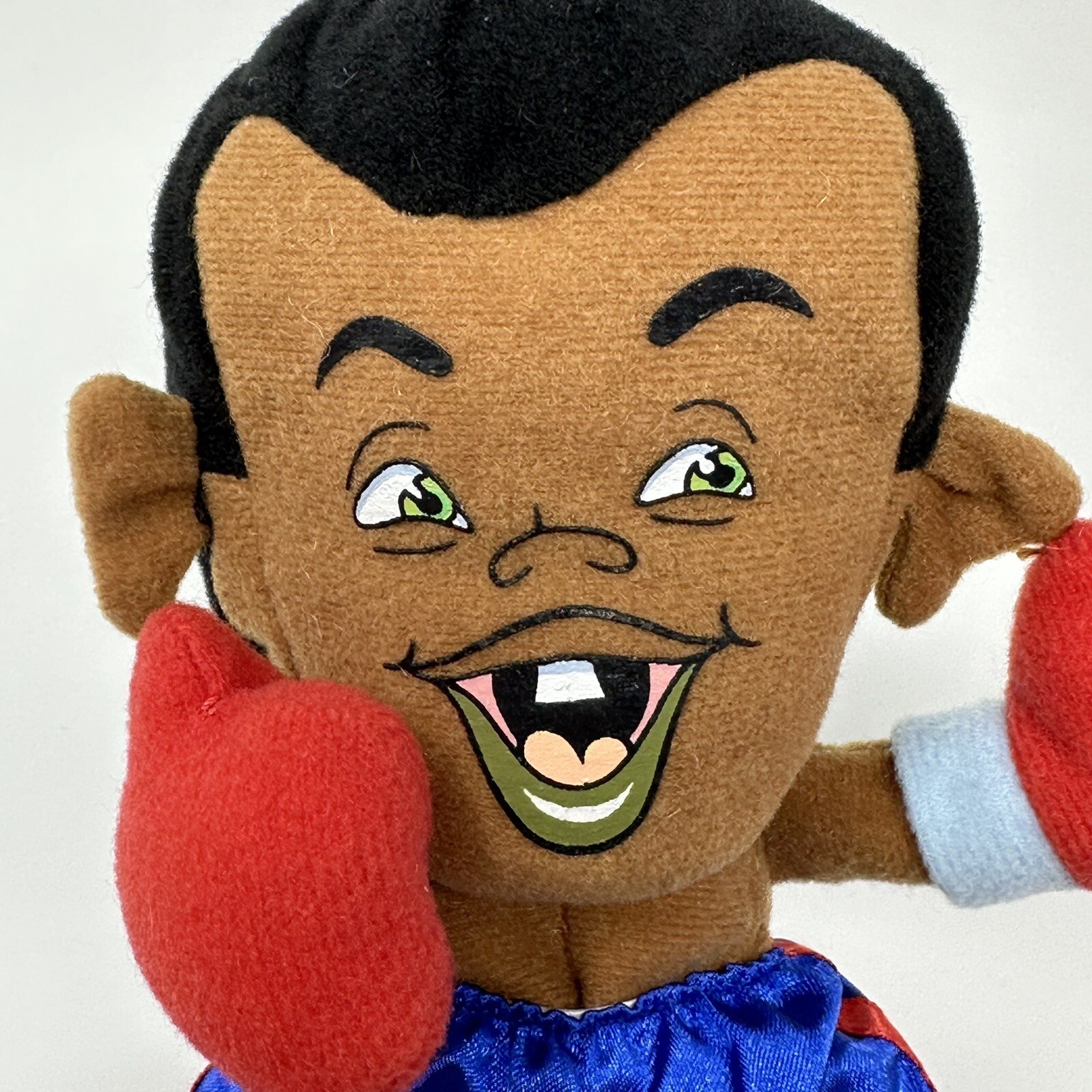 Vintage Big Brainy Babies Joe Louis Plush Stuffed Animal Figure Boxer 1997 6 in