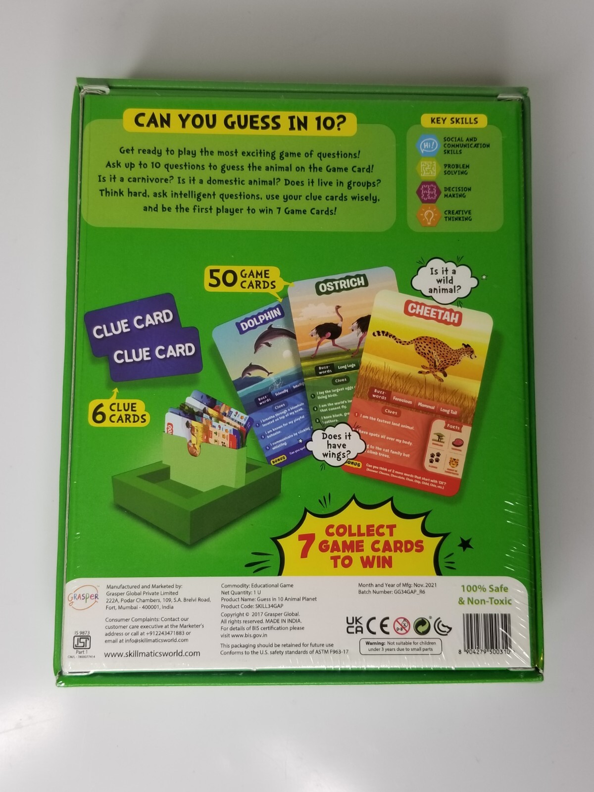 Skillmatics Guess in 10 Animal Planet Card Game
