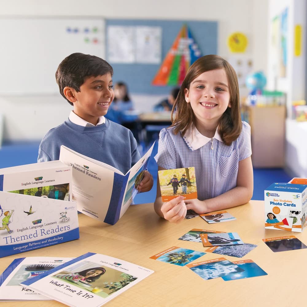 Learning Resources Basic Vocabulary Photo Cards Vocabulary/Phonics Learning