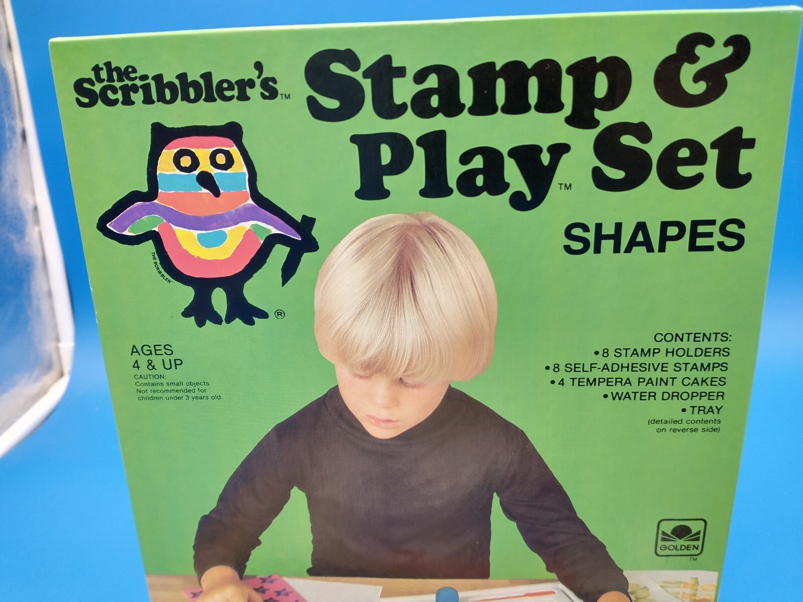 Vintage 1982 The Scribbler’s Stamp & Play Set – Shapes – Golden. New. #1006