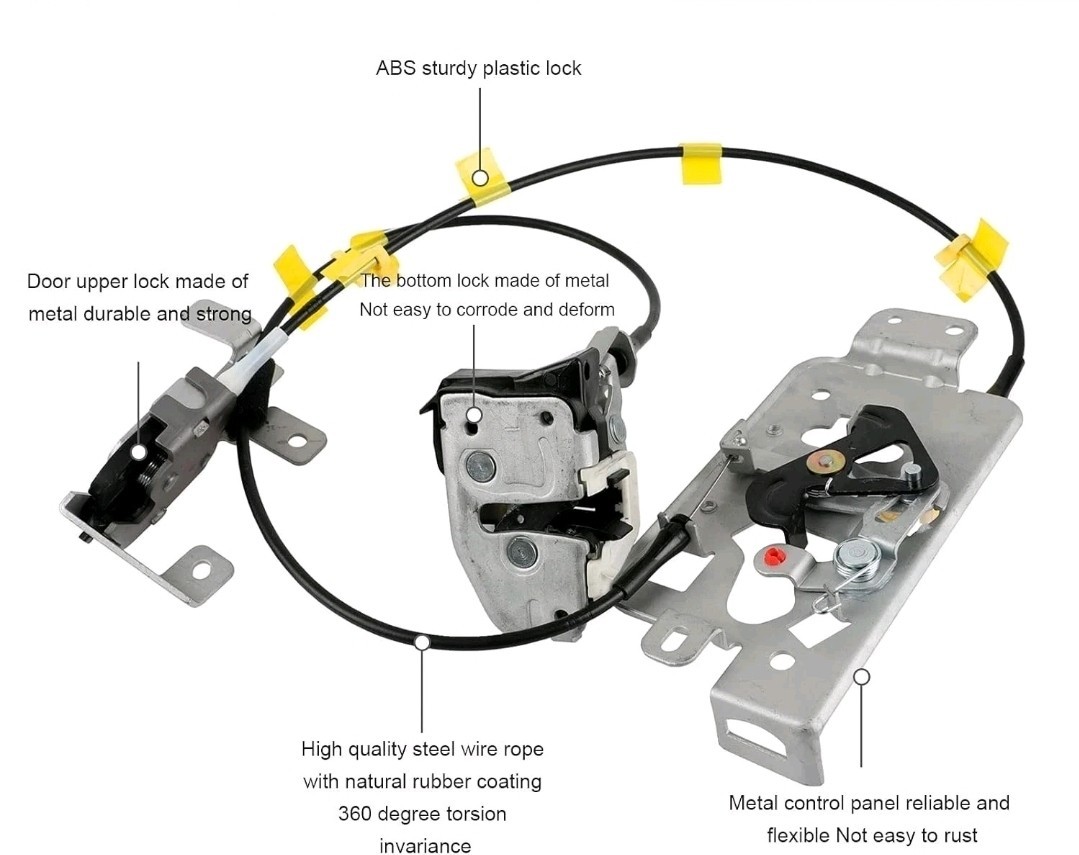 Left Driver Side Rear Door Lock Latch & Cable Compatible with Ford F150 Extended