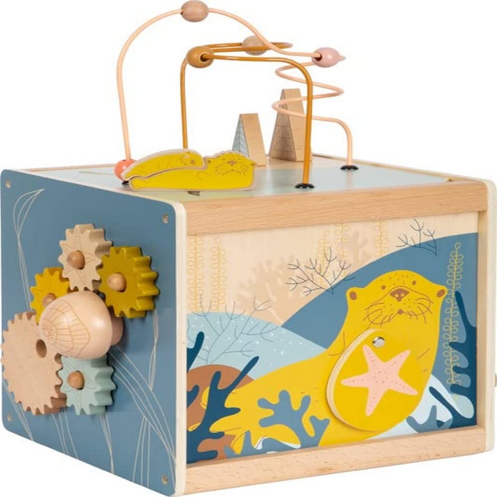 small foot Cube Seaside, Wood, Versatile Motor Activity Toy for Toddlers, Ages 1