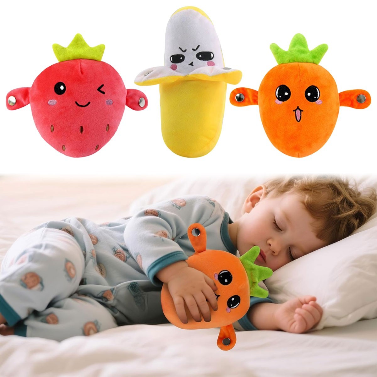 Interactive Musical Toy Fruit Sensing Beat Piano Plush Toy Electric Plush Toy
