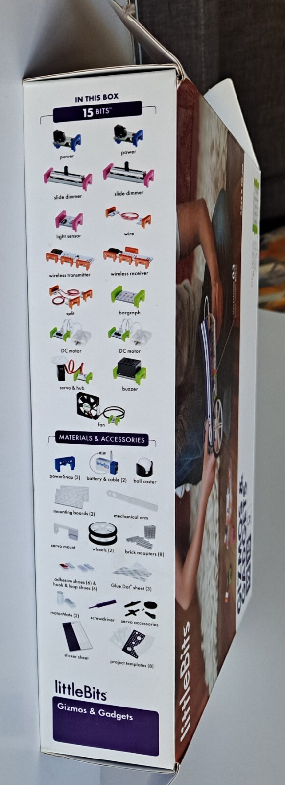 Little Bits Gizmos & Gadgets Kit, STEM – Electronic Bitbot Makers Toy – Open box