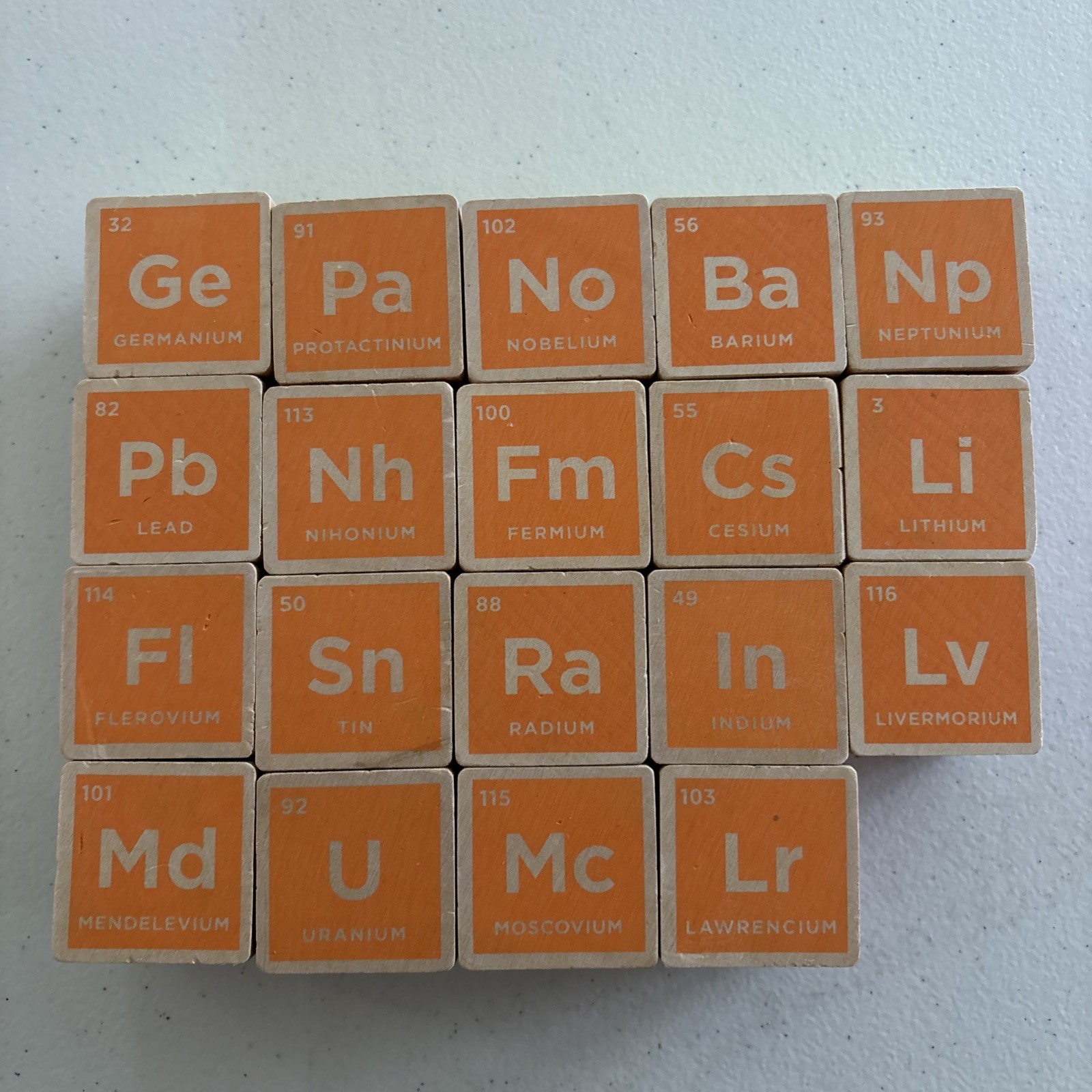 Uncle Goose Periodic Table of Elements Wood Blocks 1.75″ Multicolor